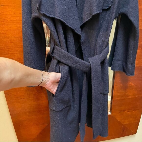 NWT ZARA Wool Shawl Belted Coat XS - Picture 8 of 8